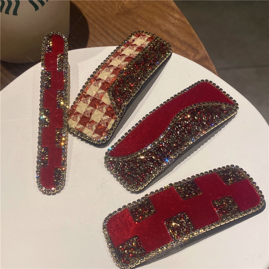 Kẹp tóc đính đá kim cương giả phong cách Nhật Hàn thời trang cho nữ