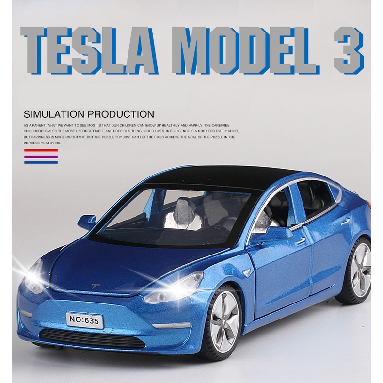 Xe mô hình ô tô Tesla Model X 1:32 có đèn âm thanh o to đồ chơi bé trai kim loại oto xe hơi vỏ sắt mini thép trưng bày