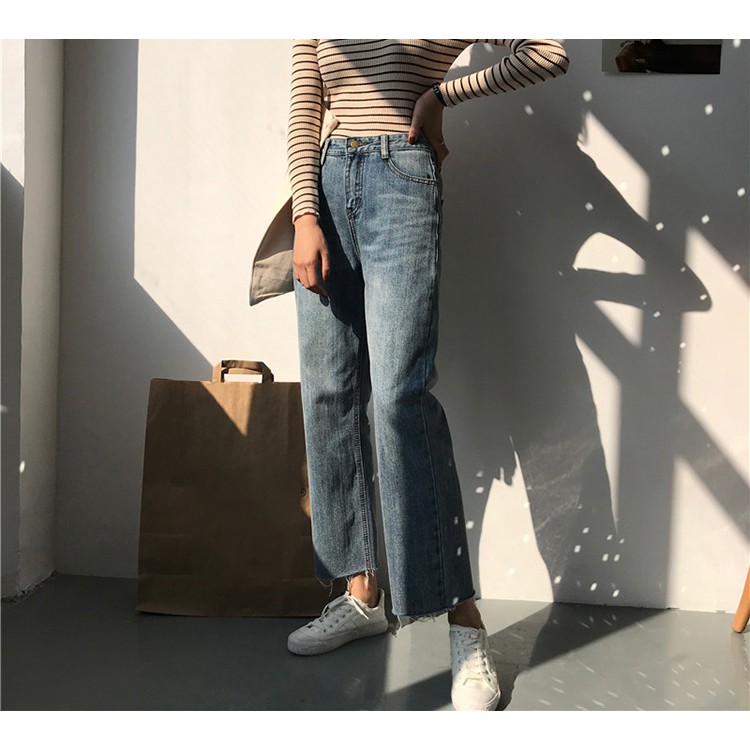 [Hàng Nhập] Quần Jean Ulzzang “Style Hàn Quốc” Mã QC12