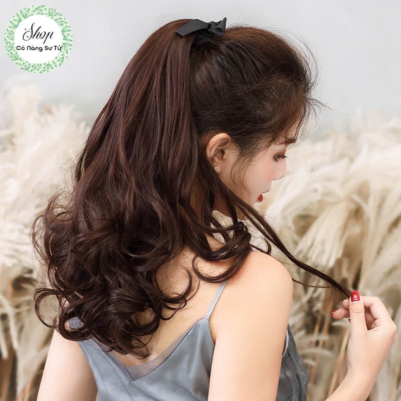 Tóc giả nữ xoăn sóng nhẹ giữ nếp tốt – Tóc giả buộc đuôi nhiều kích thước Hot Trend - Cô nàng sư tử