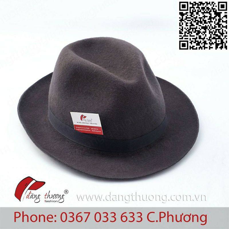 Mũ nón phớt fedora chất liệu nỉ/ dạ THẬT 100%, cao cấp cho trung niên, lớn tuổi, người già, cổ điển vintage