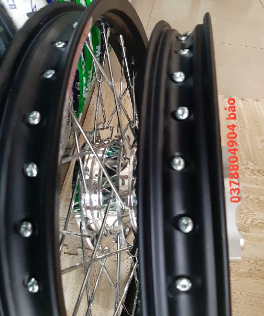 Bánh căm EXCITER 150 niềng nhôm YOKO 1.4/1.4 gồm đã rút căm sẵn,  gắn như zin