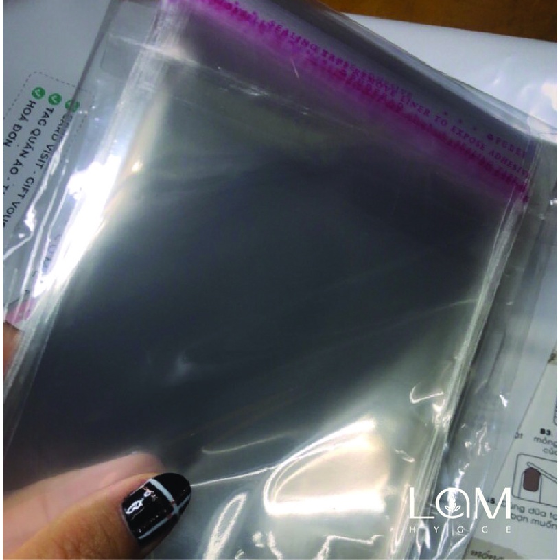 Bọc Kính, Túi kiếng, Túi nilon đựng Bìa NailBox Có Keo - Kích Thước 10x15cm