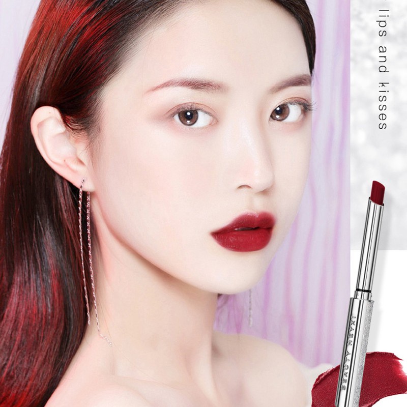 Son Heyxi Matte Matte Son môi vỏ bạc chống thấm nước kiểu dáng sang trọng HS7V2