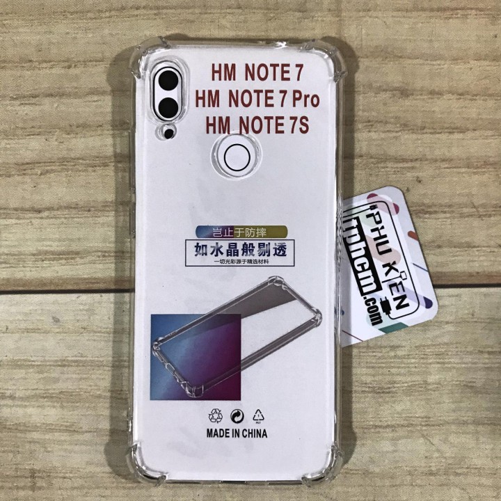 Ốp lưng Xiaomi Redmi Note 7 - Note 7 Pro dẻo Trong suốt Chống sốc