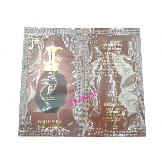 combo 10 gói Dầu xả siêu óng mượt chống rảy rụng tinh chất Đông y Whoo Spa Essence Rinse 8ML*10