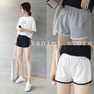 Quần đùi mặc nhà cotton sọc viền KANIMI