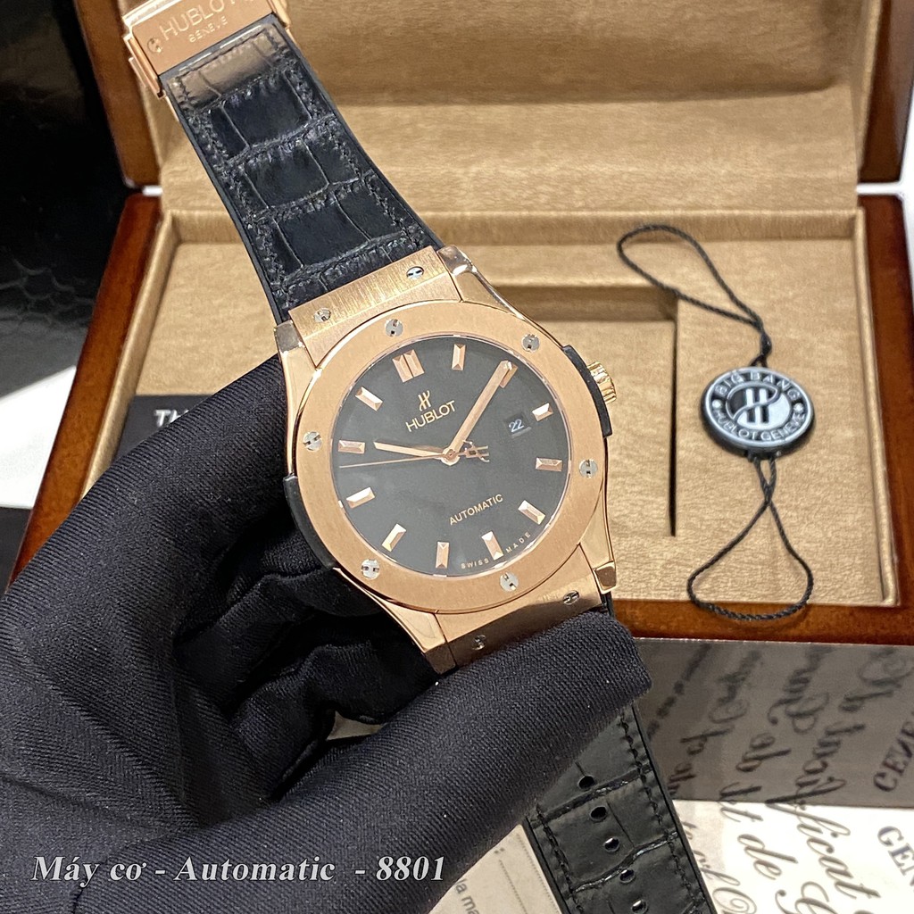 [Máy cơ] Đồng hồ nam Hublot máy cơ cao cấp chống nước, máy nhật xịn bảo hành 24 tháng | BigBuy360 - bigbuy360.vn