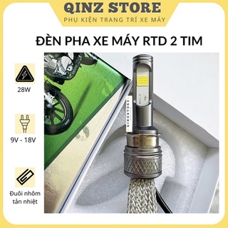 Đèn pha led 02j/rtd 2 tim, đèn led đèn pha xe máy đèn siêu sáng qinzstore
