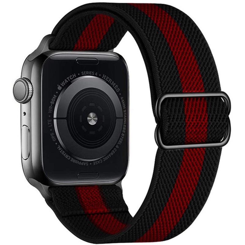 Dây Đeo Nylon Co Giãn 44mm 40mm 45mm 41mm 42mm 38mm Tùy Chỉnh Cho iWatch Series 7 6 SE 5 4 3