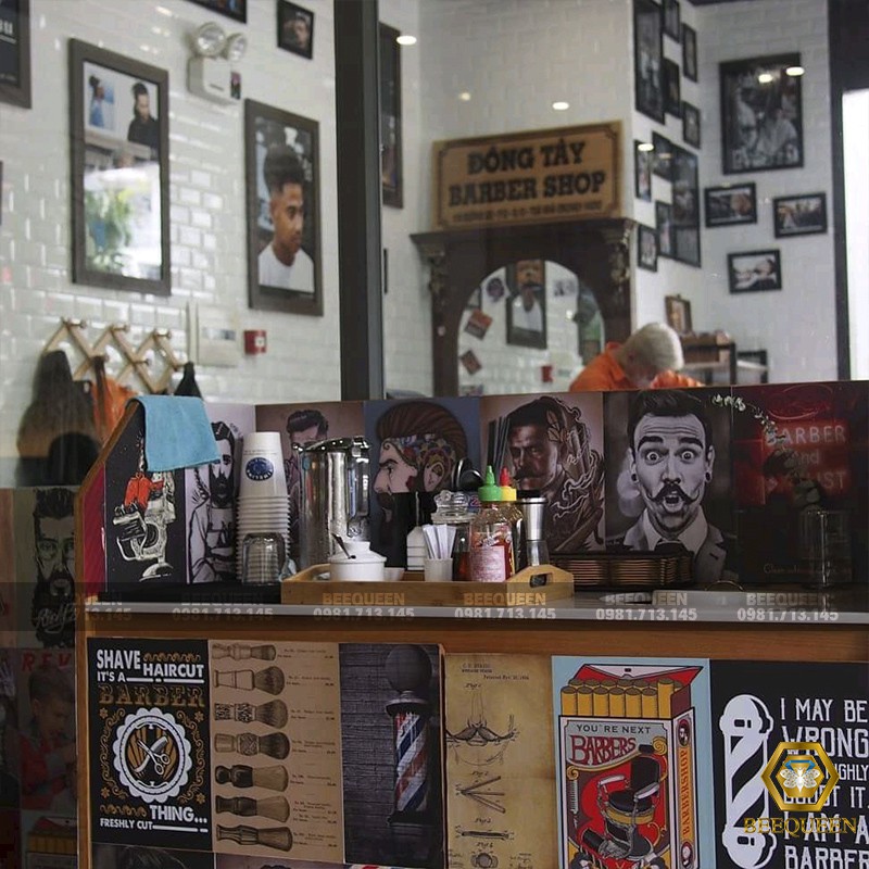 Sticker Dán Trang Trí Gương, Tủ, Kính... BarBer Shop Siêu Dinh - Combo 50-200