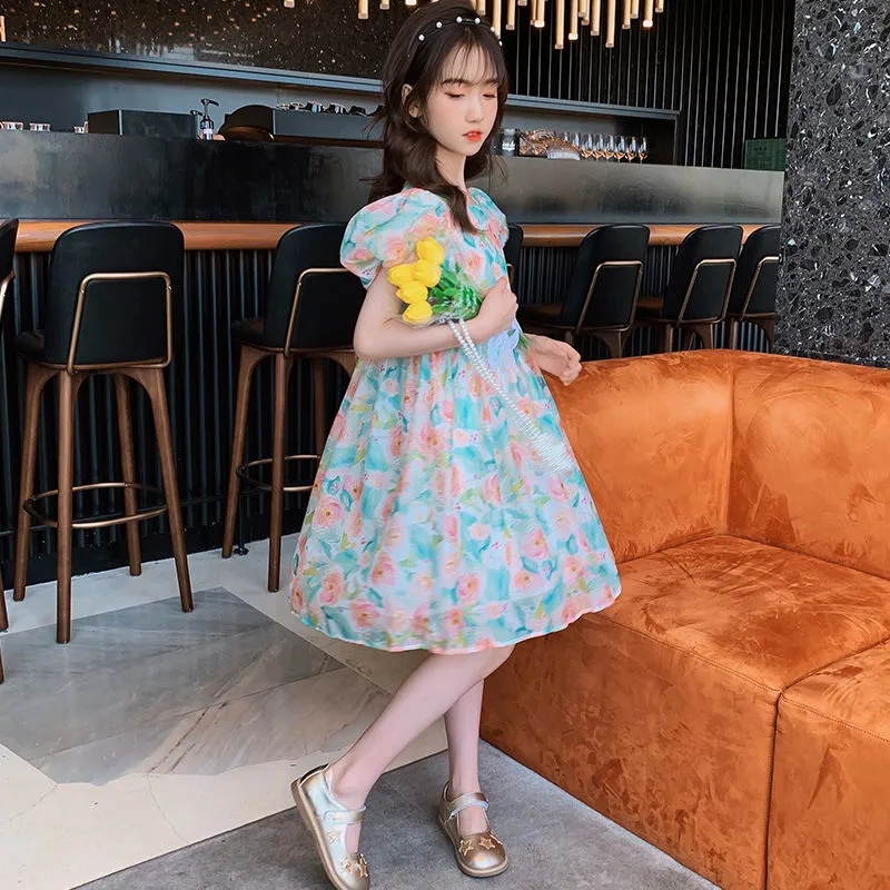 Đầm Thời Trang Hàn Quốc Chất Lượng Cao Cho Bé Gái Từ 3-4 - 5-6 - 7-8 - 9-10 - 11-12 Tuổi 2023 Mới