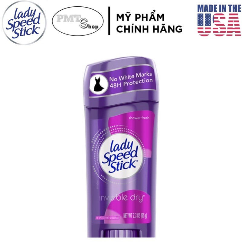 [USA] Lăn sáp khử mùi nữ Lady Speed Stick Powder Fresh 65g Invisible Dry Powder Shower Fresh, Wild Freesia- Mỹ