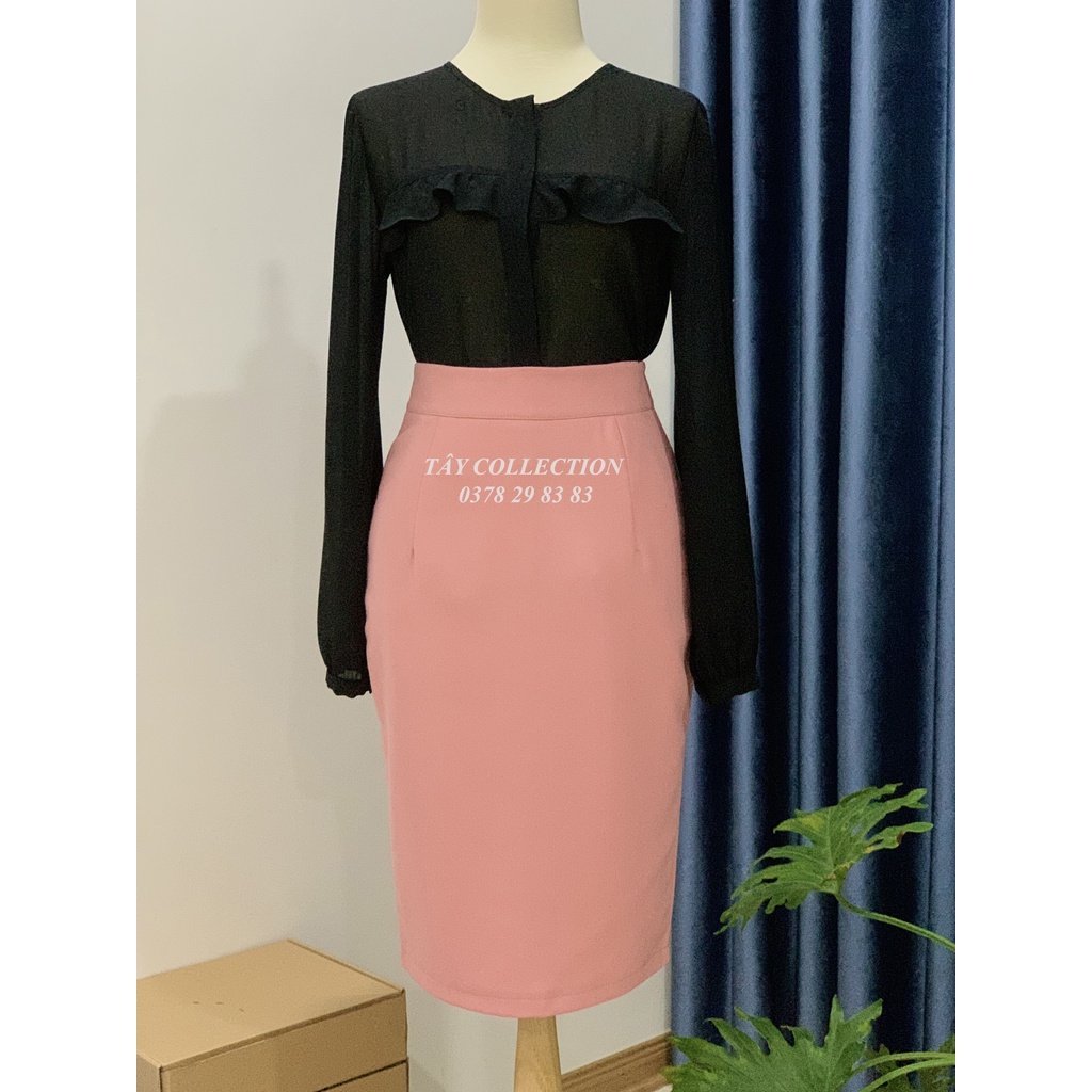 Chân Váy Công Sở Bút Chì 2 lớp cao cấp TÂY COLLECTION dài 60cm qua gối, có bigsize, vải đẹp may kĩ mặc tôn dáng