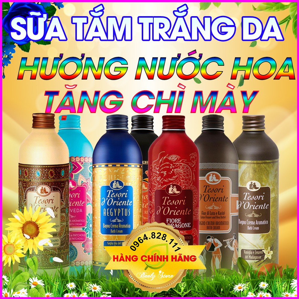 Sữa tắm xích huyền thoại- trắng da, hương nước hoa Tesori D'oriente  500ml- Có Vòi Kèm Theo