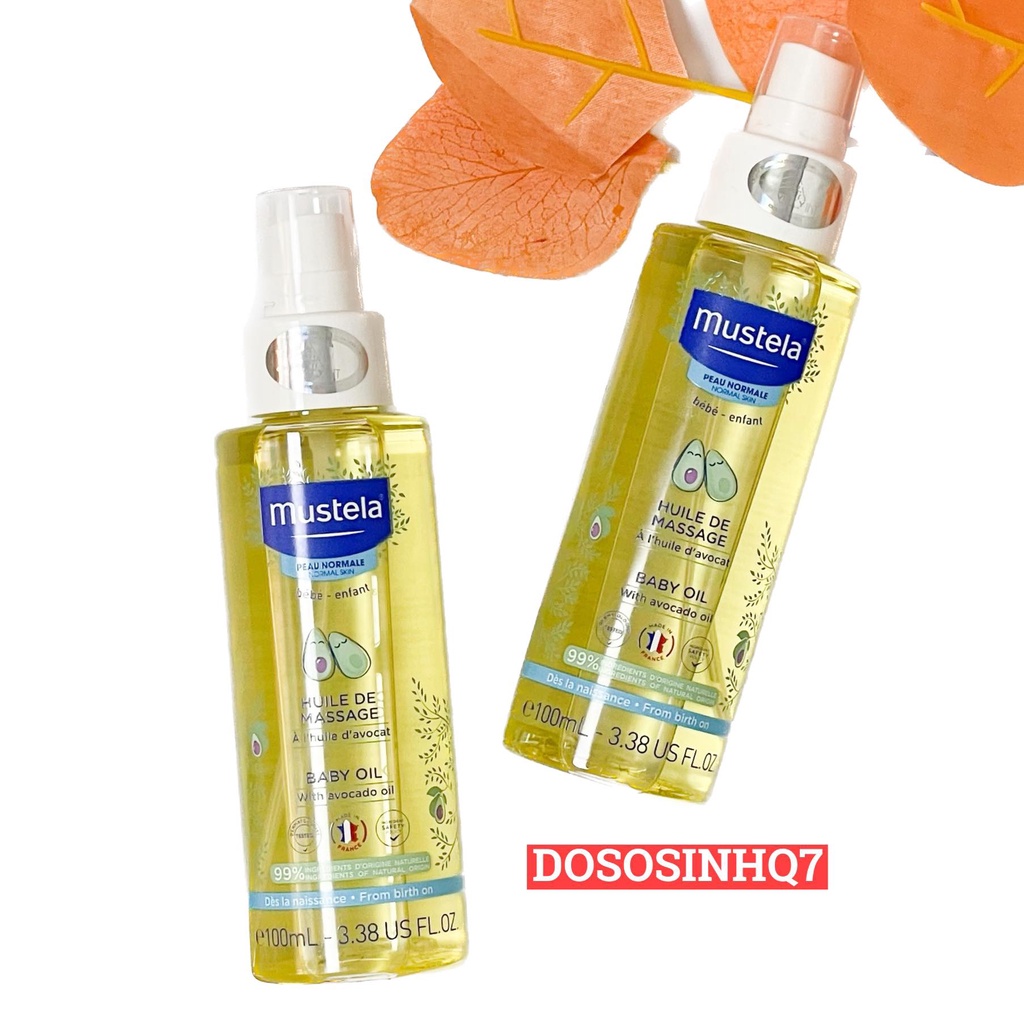 Dầu Massage Mustela Cho Trẻ Sơ Sinh &amp; Em Bé 100ml