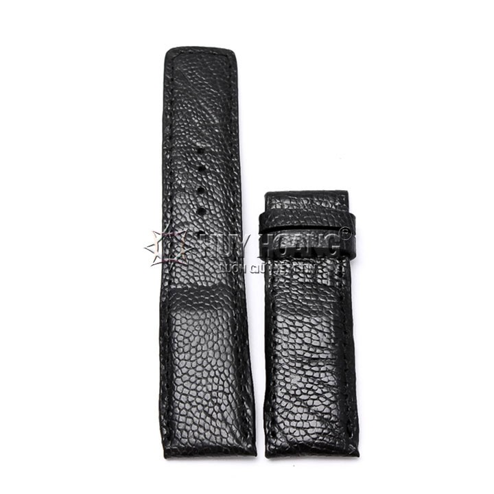 Dây đồng hồ da đà điểu màu đen PH8401