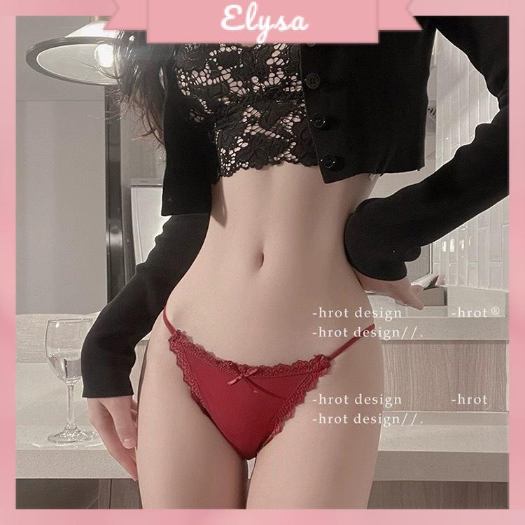 Quần Lót Nữ Thun Lạnh Dây 2 Bên Hông Sexy Gợi Cảm Phối Phiền Ren 059