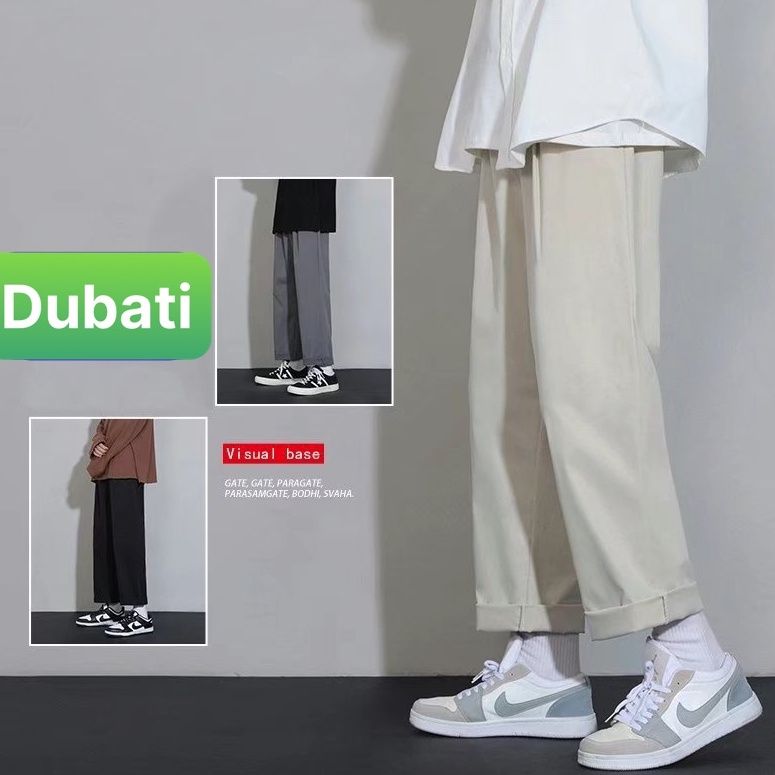 Quần baggy nam nữ Unisex ống rộng trơn - Kiểu quần Kaki Nam Nữ Ống Suông Basic Unisex Sang chảnh vip- Dubati Fashion