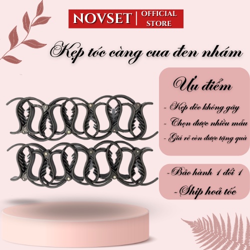 Set 12 Kẹp Càng Cua Đen Nhám, Kẹp Tóc Càng Cua [ Nhựa Dẻo Không Gãy ]