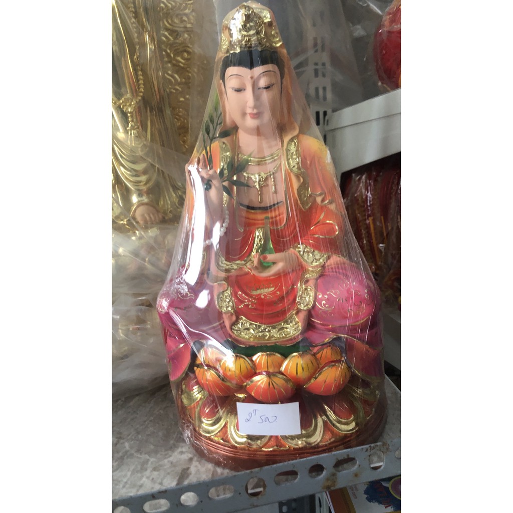 tượng quan âm áo màu 30cm