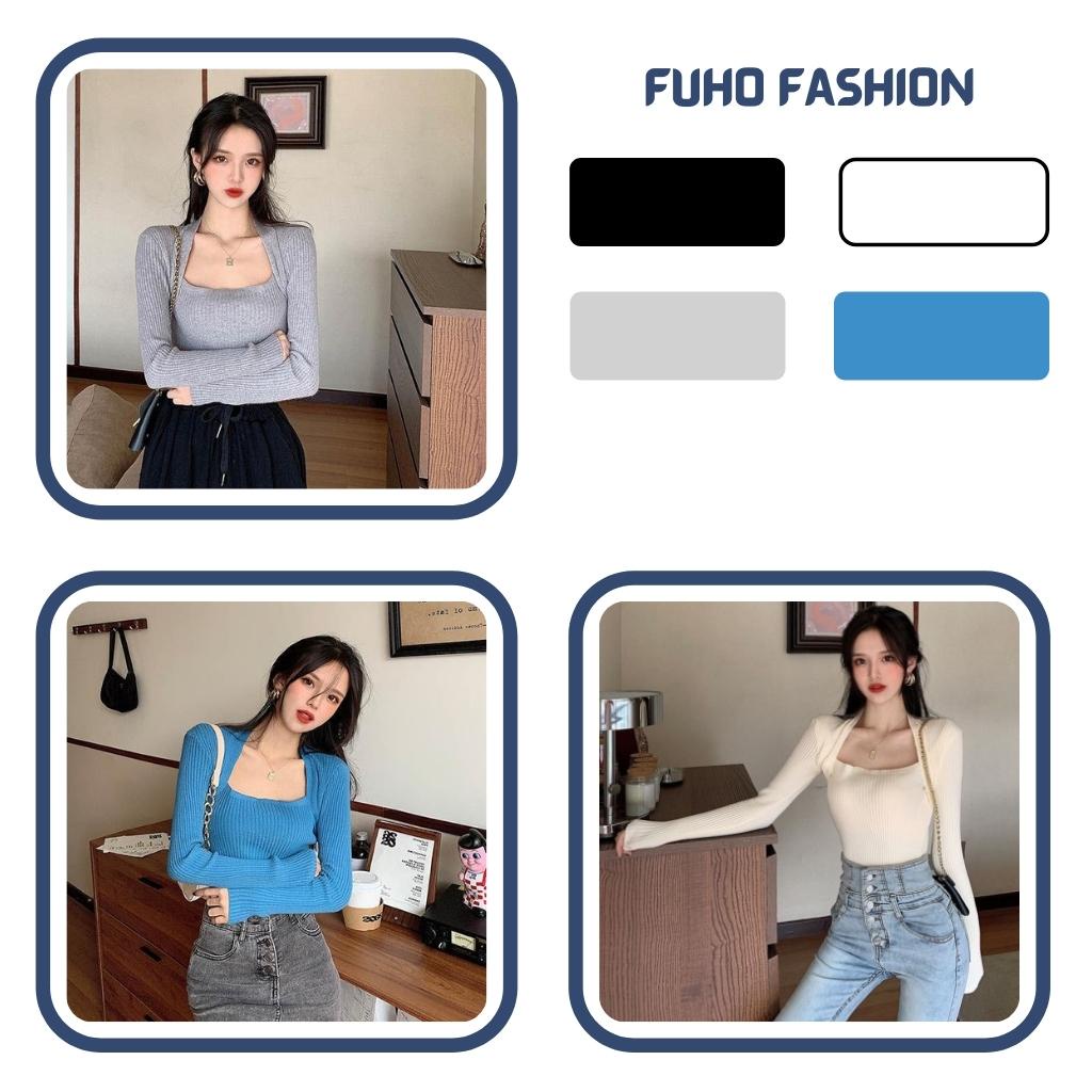 [Hàng Cao Cấp Loại 1 + Có Video] Áo len dài tay body chất siêu đẹp co giãn mềm mịn thoải mái FUHO Fashion 015