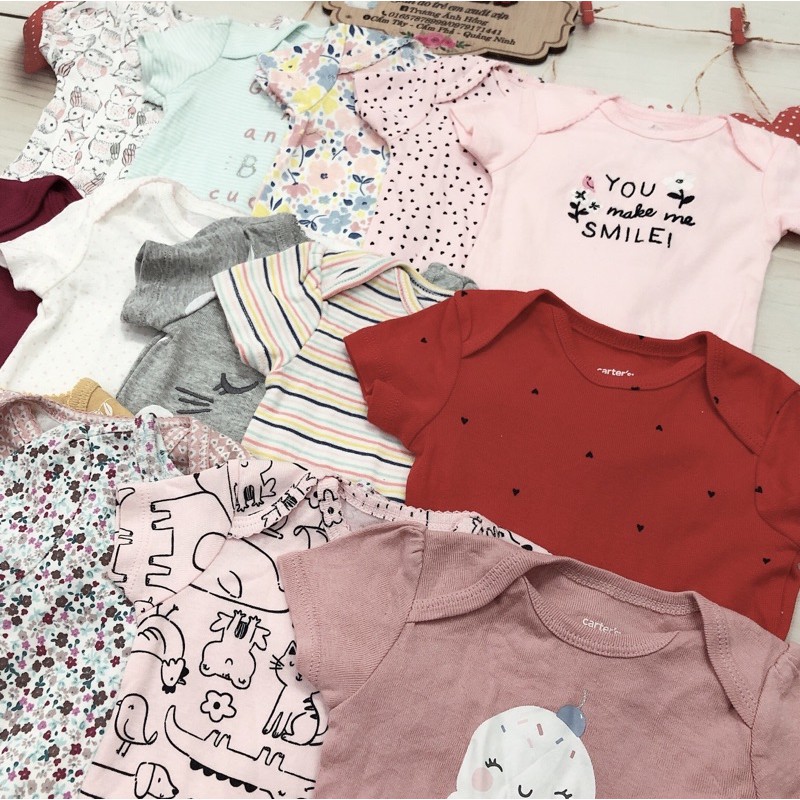 Bodysuit, body chip xuất dư cho bé trai bé gái chất cotton mềm mại