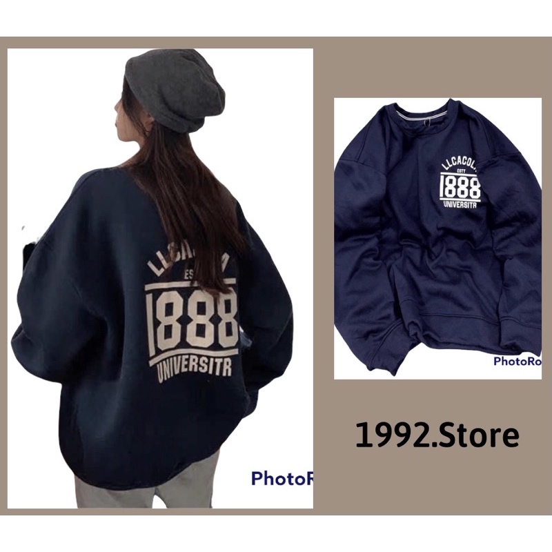 [RẺ VÔ ĐỊCH] Áo Nỉ Sweate 1888 một màu tay bồng from thụng Unisex,Chất bo tăm dày dặn(ảnh thật) | BigBuy360 - bigbuy360.vn