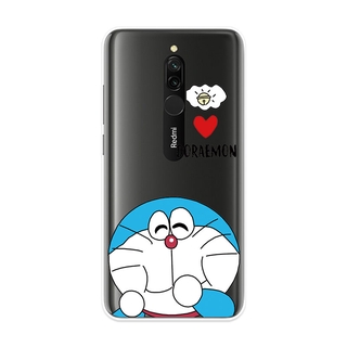 Ốp Lưng Xiaomi Redmi 8 8A Note 8 Pro TPU mềm Case Doraemon Two