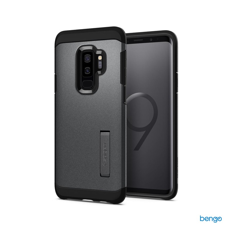 Ốp lưng Samsung Galaxy S9 Plus SPIGEN Tough Armor - Graphite Gray