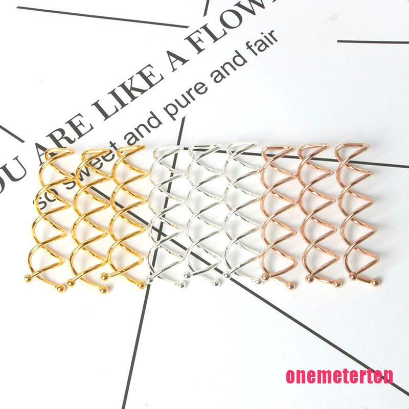 10Pcs Gold Silver Color Rose Gold Spiral Spin Screw Clip Twist Barrette H