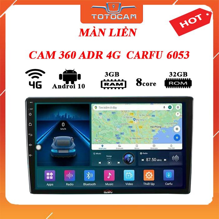 [BÁN SỈ - GIÁ TỐT] Màn Hình Android CARFU Liền Cam 360 – Màn Hình DVD Cao Cấp RAM 3Gb/ROM 32Gb – Hỗ Trợ Lắp Đặt – BH 18T