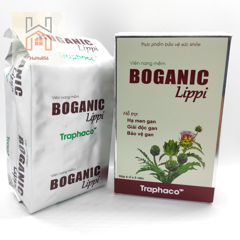 [ CHÍNH HÃNG] Boganic Lippi - giải độc gan, hạ mỡ máu - bảo vệ gan - Chính hãng Traphaco , Hộp 30 vi