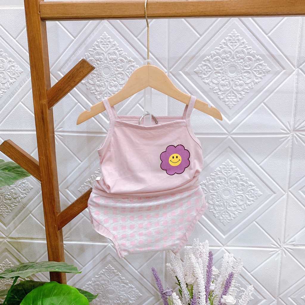 Bộ 2 dây cotton Xinh Xắn cho bé gái 6-16kg, nhiều màu lựa chọn - 𝐁𝐎𝟖𝟖
