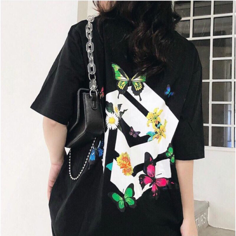 Áo thun tay lỡ Unisex, Áo phông form thụng phong cách Ulzzang in hình bướm STREETWEAR