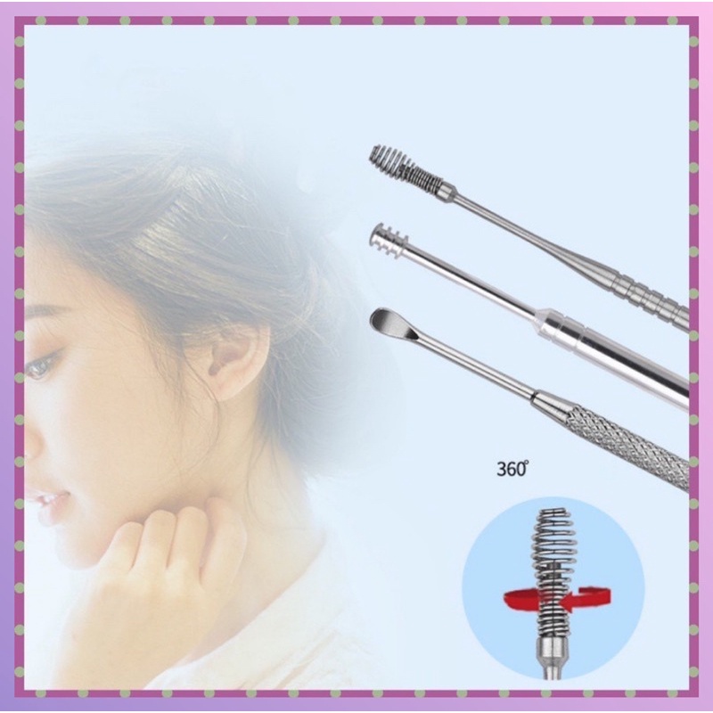 Bộ Lấy Ráy Tai 06 Món Chuyên Nghiệp Bằng Inox Cao Cấp