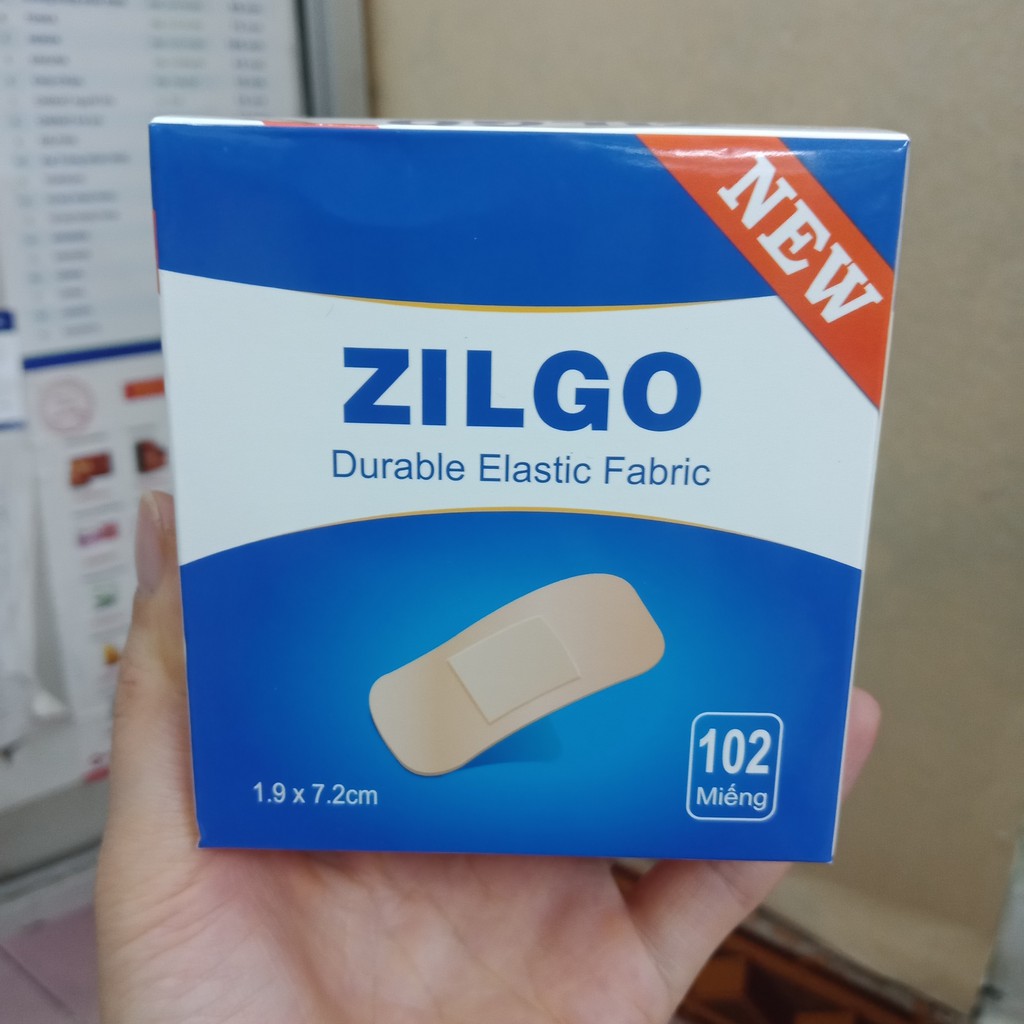 Băng cá nhân Zilgo hộp 102 miếng