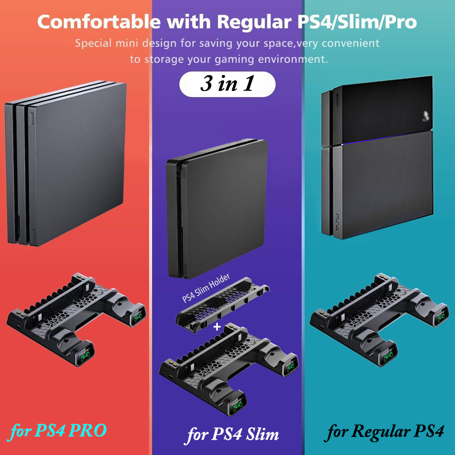 SONY Đế sạc đứng có quạt tản nhiệt cho PS4/ PS4 Pro/ PS4 Slim 2 10 Game Playstation 4