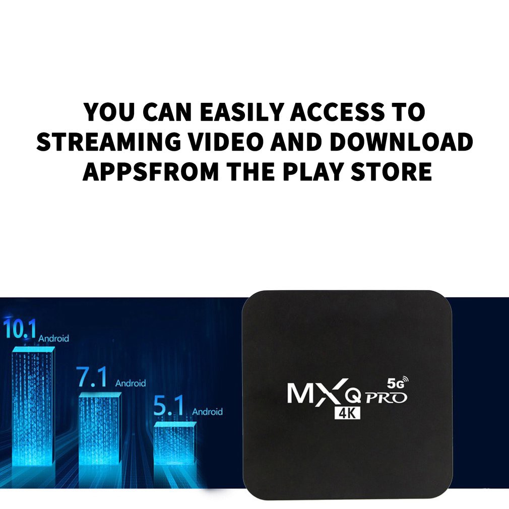 Tv Box Android Mxq Pro 4k 4 + 64gb Lõi Tứ Android 9.0 Và Phụ Kiện