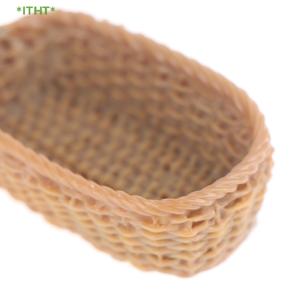 Giỏ Bánh Mì Mini Bằng Nhựa Resin Tỉ Lệ 1: 12 Trang Trí Nhà Búp Bê Mới