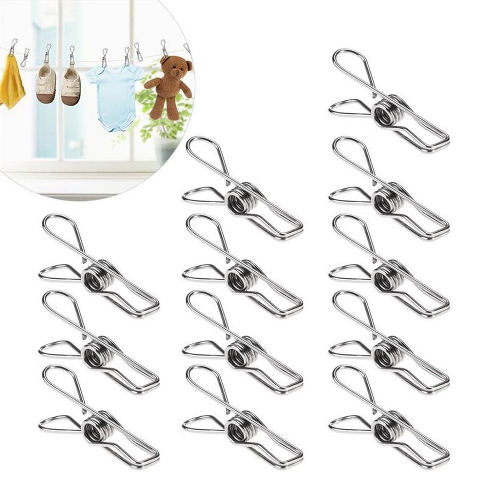 Kẹp quần áo mini bằng kim loại đa năng tiện dụng AVALENTINE