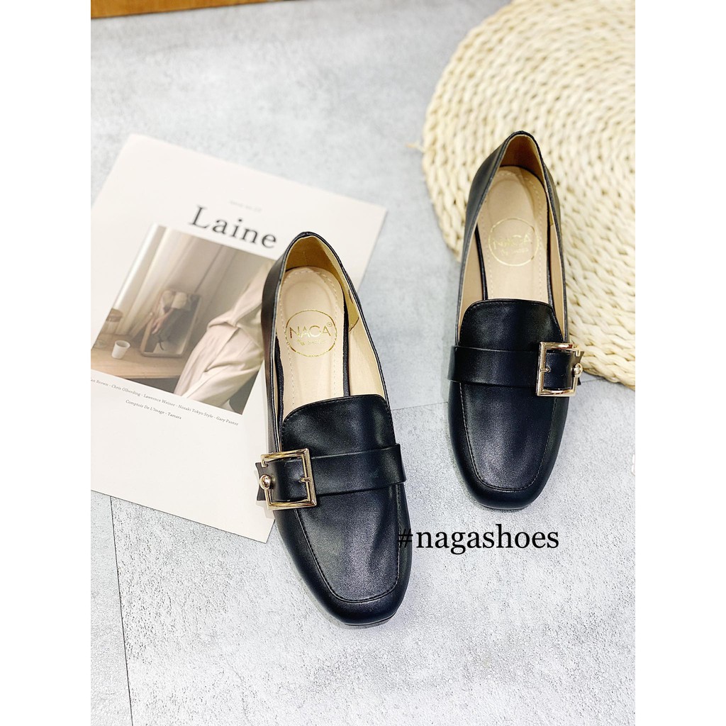 GIÀY BÚP BÊ NAGASHOES BÍT MŨI KHÓA VUÔNG 2P NAB41