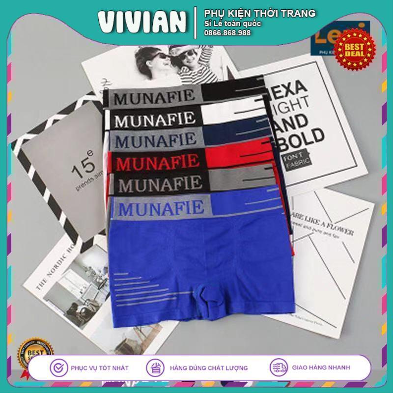 Quần Sịp Đùi Boxer Free Size 55-75Kg 🍡MUNAFIE🍡 Quần Lót Đùi thiết kế mới của nhà sản xuất, thoáng khí, đàn hồi cao