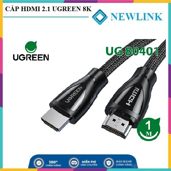 Cáp HDMI 2.1 dài 1,5M hỗ trợ độ phân giải 8K@60Hz Ugreen 80402
