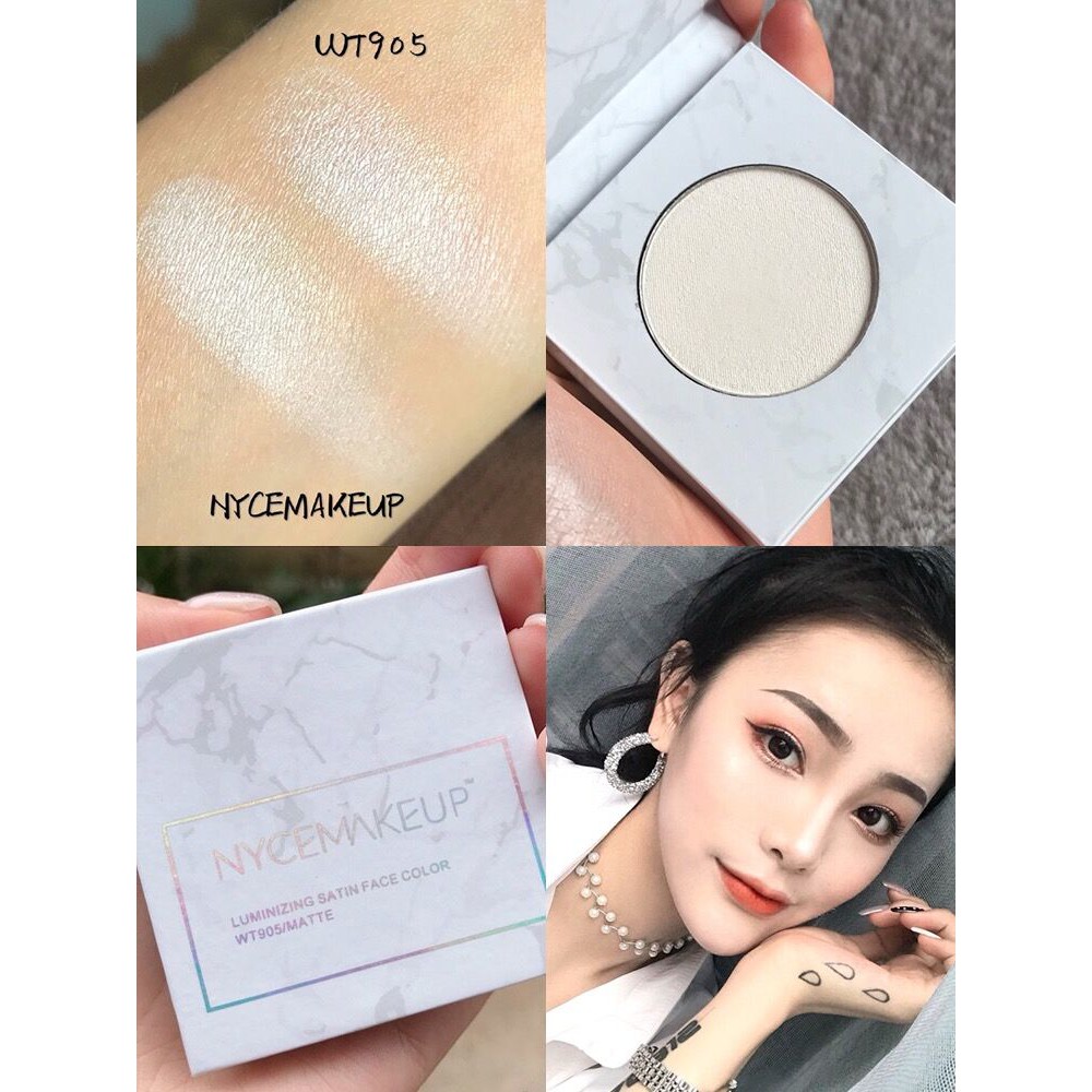 NyceMakeupSửa Chữa Làm Nổi Bật Một Đĩa Bột Bên Bóng MũiomegaChân Tóc Bột Nhồi Bông Tạo Tác