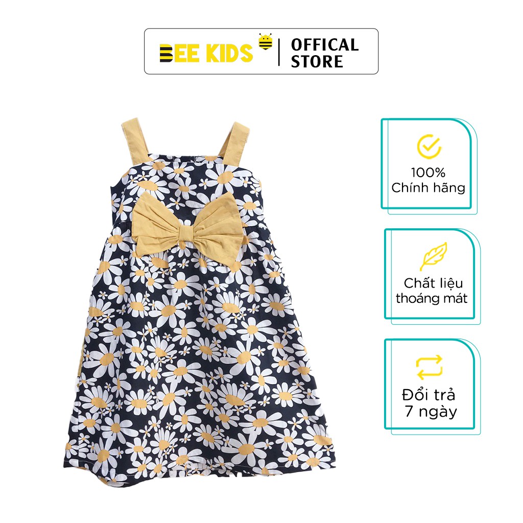 Váy Bé Gái Dáng Xòe Bee Kids Thiết Kế 2 Túi Dán Sườn Họa Tiết Nơ Cho Bé Gái (2 - 12 Tuổi) 7DC01709ST