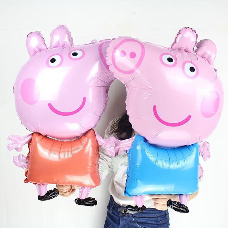 Set Bóng Trang Trí Sinh Nhật Cho Bé Chủ Đề Lợn PeppaPig (Hồng)