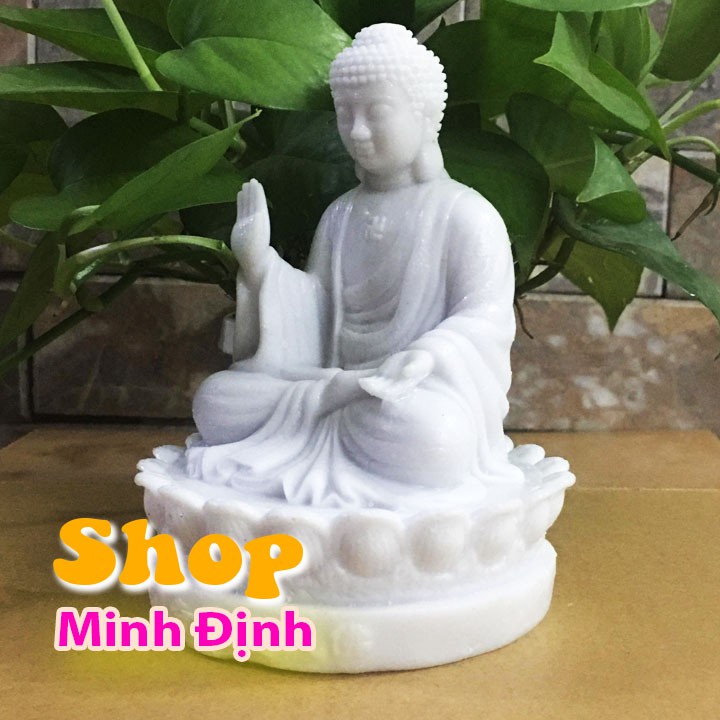 Tượng Phật A Di Đà - Bột Đá Cao Cấp cao 15 cm