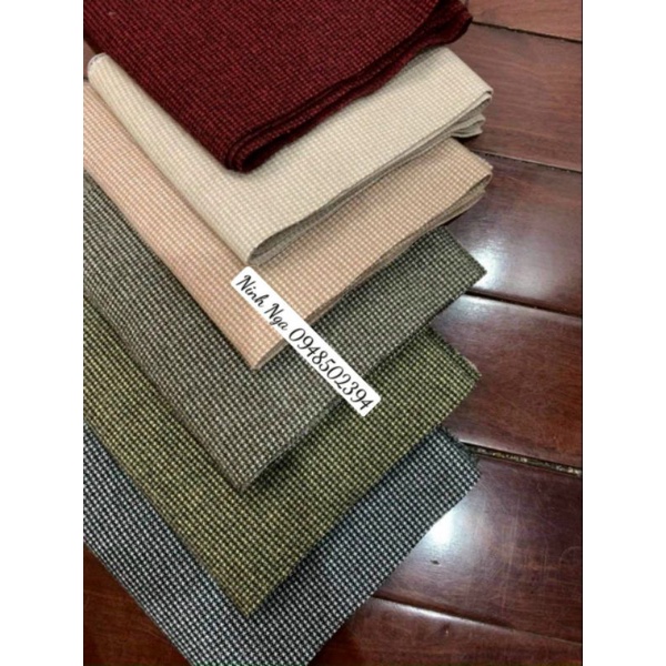 Vải dạ kẻ caro nhí