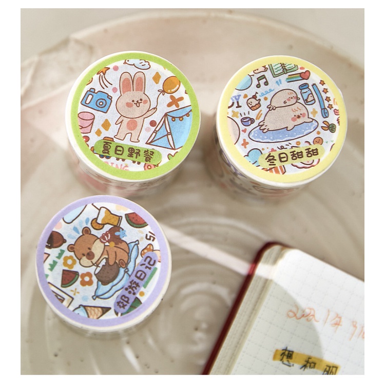 Cute cartoon soft cute diary sticker Diary Scarpbooking DIY Decoration Washi Tape